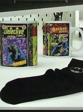 Batman Men's Crew Socks and Coffee Mug Set